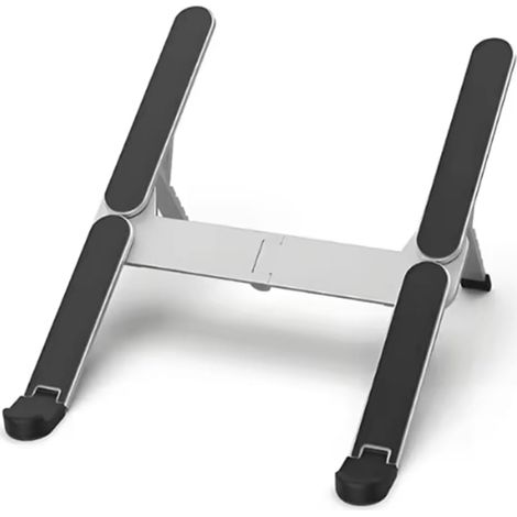 Support D'Ordinateur Portable en Métal Pliable à Angle Réglable, Support de Notebook Portable pour Ordinateurs Portables de 10 à 17 Pouces, Couleur Argent Idéale. (1/5)