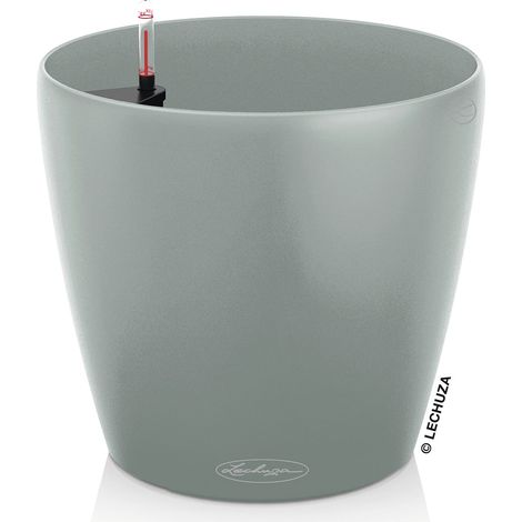 LECHUZA® Pflanzgefäße CLASSICO ECO 21 Hellgrau All-in-One (1/2)