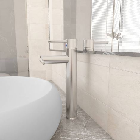 Robinet mitigeur de salle de bain, argenté, 12 x 30 cm (1/5)