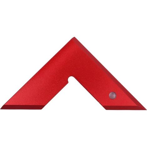 Règle triangulaire en alliage d'aluminium 45/90 degrés (rouge) (1/5)