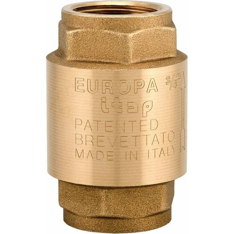 Schläfer 0930151 Valvola di Ritegno Unidirezionale Universale in Ottone, Filettatura Interna G 3/4" pollice Valvola Ritegno Acqua a Tenuta Stagna, Valvola di non ritorno. Made in Italy (1/5)