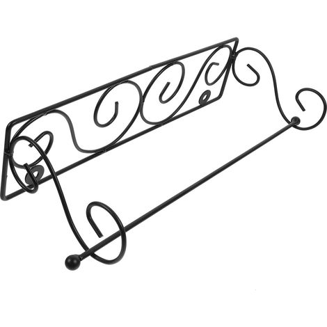 Porte-papier toilette en métal support mural fer noir pour rouleau de (1/5)