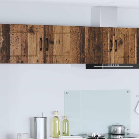 Armoire de cuisine avec porte 2 pcs-Lot de 2 Meuble de cuisine-Armoire de rangement Bois ancien 50 x 31 x 40 cm (1/5)