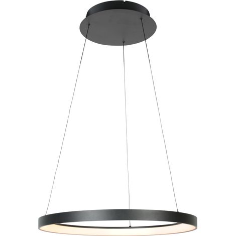 Steinhauer - lámpara colgante - Ringlede - negro - metal - Ø 57cm