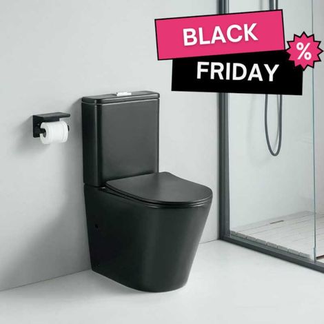 Modernes Keramik Stand-WC CIPOLI schwarz (1/5)