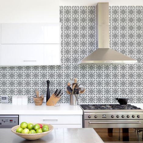 Sticker Mural Carrelage adhésif Cuisine Salle de Bain - 60 STICKERS CARRELAGES AZULEJOS ALENZO - 60stickers15x15cm (1/5)