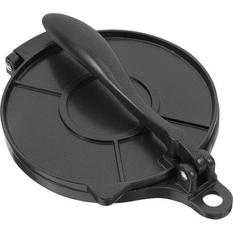 Presse à Tortillas en Aluminium Noir Outil Cuisine Résistant à L'usure et Facile à Nettoyer Préparation de Tortillas Maison et Pancakes à Domicile (1/5)