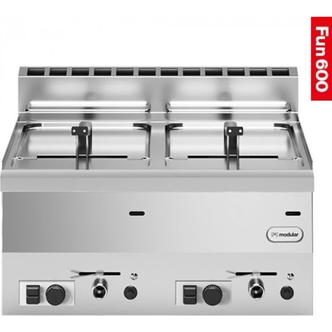 Friteuse 8 + 8 litres - Gaz naturel - Fun 600 - Modular