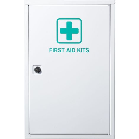 Armoire à pharmacie murale à 3 étagères, grande capacité, conforme OSHA et ANSI 2015 classe A, métal, entreprises et chantiers (1/5)