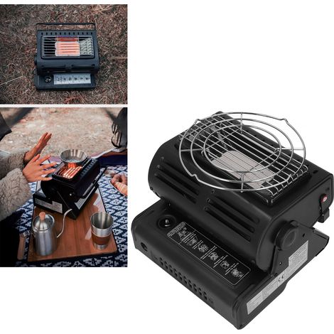 Radiateur à Gaz Double Entrée Portable pour Camping, Pêche et Tentes