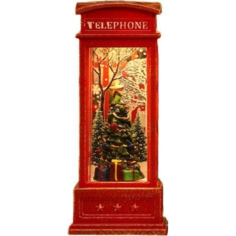 Lanterne boule à neige pour cabine téléphonique, ornement lumineux de noël pour Bar KTV, décoration d'arbre (1/5)