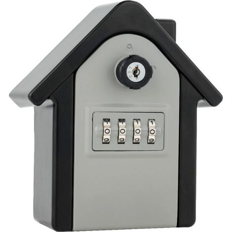 Coffre-fort à clés de sécurité à combinaison à quatre chiffres – livré avec 2 clés (grises).