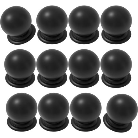 Juego de 12 asas resistentes fabricadas en aleación de aluminio 605, color negro.