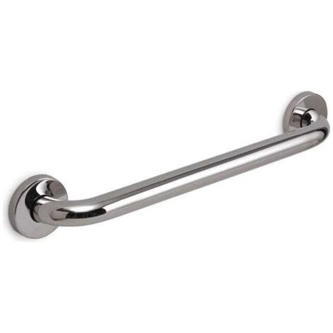 BARRE D'APPUI EN ACIER CHROMÉ BROSSÉ DE 45 CM POUR PERSONNES HANDICAPÉES (1/3)