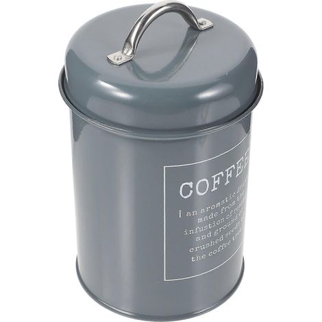 Boîtes de rangement de cuisine en métal avec poignées pour ranger le café, le thé et le sucre. (1/5)