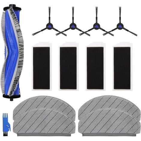 Accessoires de Rechange N20 Compatibles avec ECOVACS DEEBOT N20, N20 Plus, N20 Pro Plus Robot Aspirateur, 1 Brosse Principale, 4 Filtres, 4 Brosses Latérales, 4 Chiffons de Nettoyage (1/5)