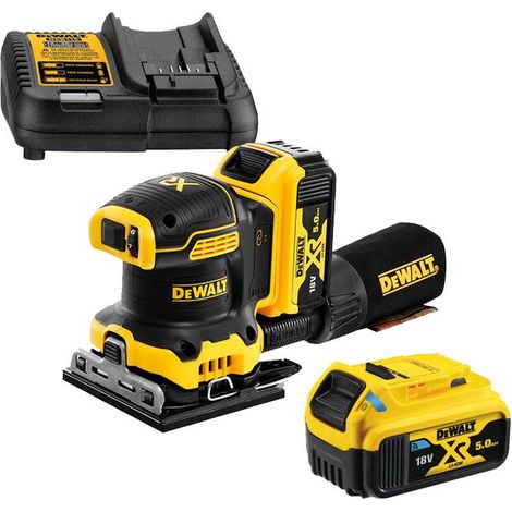 Dewalt DCW200P2 Ponceuse vibrante sans fil 18 V 108x115 mm + 2 x 5,0Ah Batteries + Chargeur + Coffret T-STAK (1/5)
