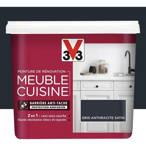 Peinture De Rénovation V33 Meuble De Cuisine Gris anthracite 0,75 L (1/4)