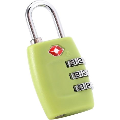 Resettable 3-Digit Combination Lock with Password for Travel Luggage, Suitcase, TSA Approved Lock for Backpack, Sports Bag, Locker, Drawer (GREEN) (1/5)