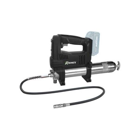 Ribimex – Pompe à graisse électrique sur batterie – Débit 200ml/min – Pression max 620 bars – Capacité cartouche 410ml – Compatible R-BAT20