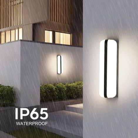 LED Applique Murale Intérieure/Exterieur 24W 2000LM, Éclairage Par le Haut et Par le Bas Luminaire Extérieur, 4000K IP65 Etanche Lampe Exterieur Murale Applicable Balcon Couloir Cave Jardin WC [Classe (1/4)