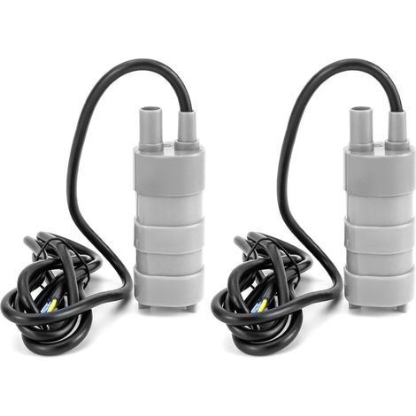 Pompe submersible 12 V CC — Hauteur de refoulement 5 m, Débit 14 L/min — Micro-pompe à haute pression (type droit) (Lot de 2) (1/4)