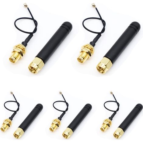 U.FL IPEX vers SMA Connecteur LoRa Antenne 868-915 MHz 3dBi 50Ω pour Lora Board Lora II WiFi Lora32(5PCS) (1/5)