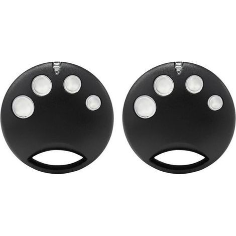 Télécommande Porte Garage - 4 Boutons - Code Roulant - Fréquence 250-868 MHz - Portée 50 M - 2 Pièces (1/5)