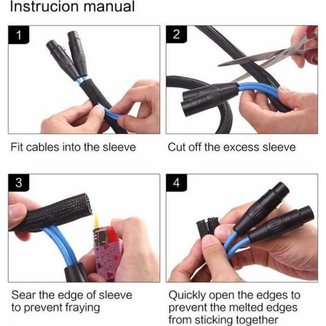13mm-10m Gaine Cable Auto-Fermeture Manchon de Cable Cache Cable Range Cable Gestion des Cables pour Ordinateur, Automobile (1/5)