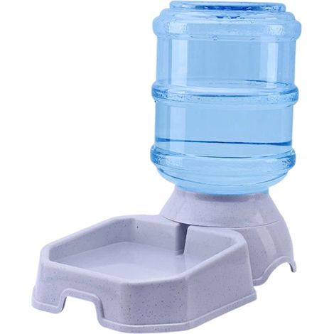 Distributeur d'eau carré - Motif marbre - Abreuvoir pour chats et chiens, bol compact et stable avec base antidérapante, facile à nettoyer, idéal à la maison et en voyage. (1/5)