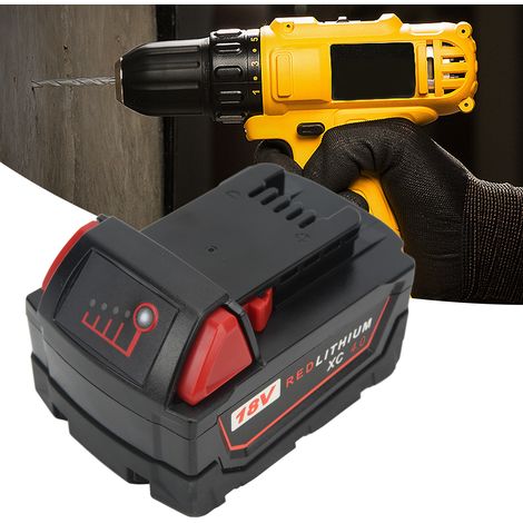 Batterie de remplacement Miwage 18V avec affichage de la puissance pour outils électriques sans fil, batterie lithium-ion compatible avec M18, 48-11-1811, 48-11-1815, 48-11-182, 48-11-1840, 48-11-1850 (1/5)