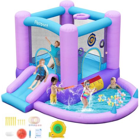 Inflatable Castle Outdoor Child with Blower Playground Inflatable Castle Inflatable Pool Holiday Birthday Gift for Kids (1/5)
