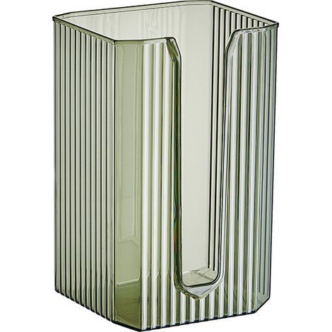 Wandmontierte Aufbewahrungsbox für Gesichtstücher, Maskenaufbewahrungsbox, für die Küche, mit umgekehrter Öffnung, transparente Papierschublade (grün) (1/5)
