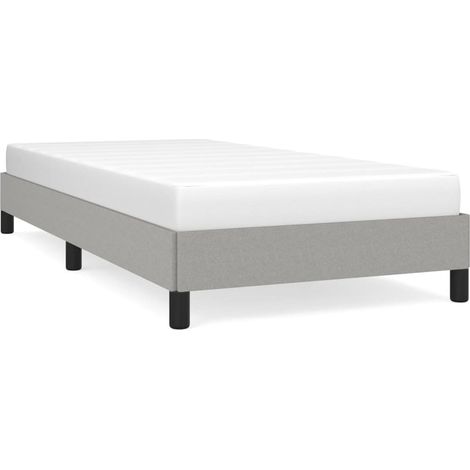 Maison Exclusive - Bettgestell ohne Matratze Hellgrau 90x200 cm S (1/5)