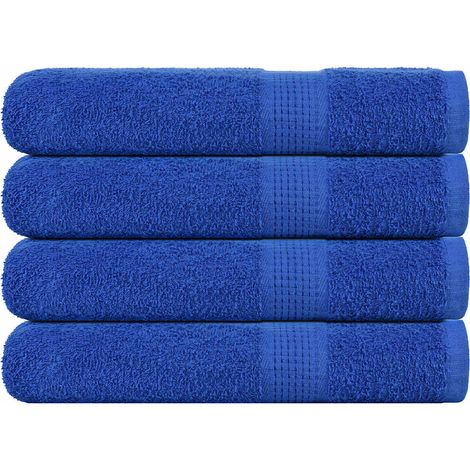 Toallas de sauna 4 uds 100% algodón azul 80x200 cm 360 gsm vidaXL