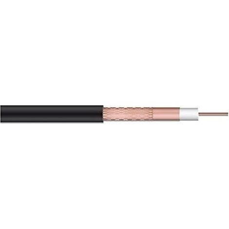 One Stop Sat Shop WF100 Câble coaxial satellite numérique avec 100 serre-câbles noirs offerts 100 m