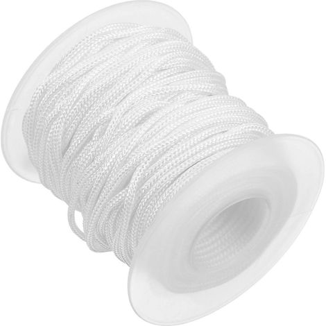 Cordon de rechange blanc en polyester pour stores enrouleurs (1 rouleau). (1/5)