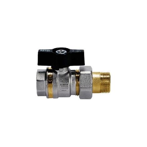 Valvola a sfera ASTER 1" per COLLETTORE F/ codola e girello con farfalla in alluminio 2047N406