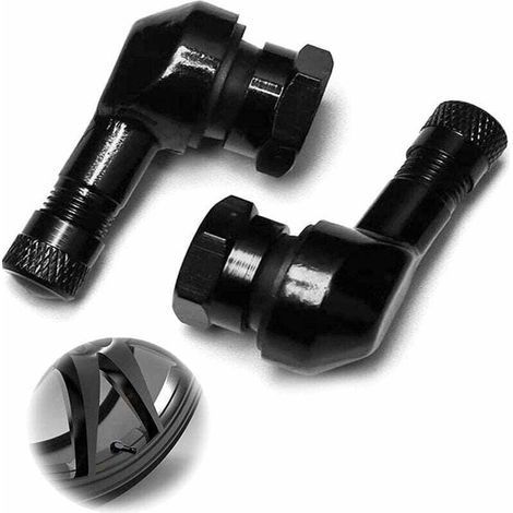 2 Valves De Pneu à 90°, XU, Aluminium, Universelles Pour Vélo/Moto/Véhicule - (1/4)