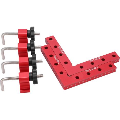 Kit d'équerre de positionnement en alliage d'aluminium, outil de mesure à angle droit (90°) avec échelle. (1/5)