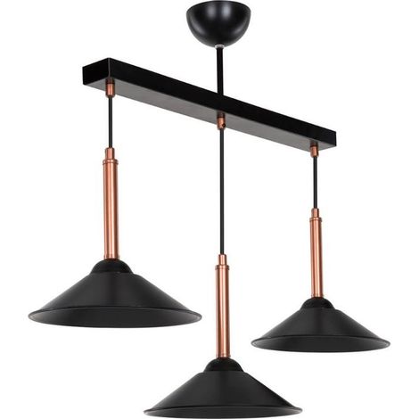 Lampada a sospensione con paralumi metallo Mandarin MDL4221 colore nero (1/4)