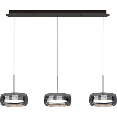 Suspension LED pour Salle à Manger, Lustres en verre de cristal à LED moderne 3 lampes Lumière chaude (1/5)