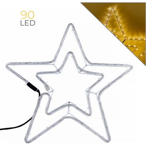 STELLA LUMINOSA LED 90 LUCI CALDE PER INTERNI ED ESTERNI - EFFETTI DI LUCE PERSONALIZZABILI (1/5)