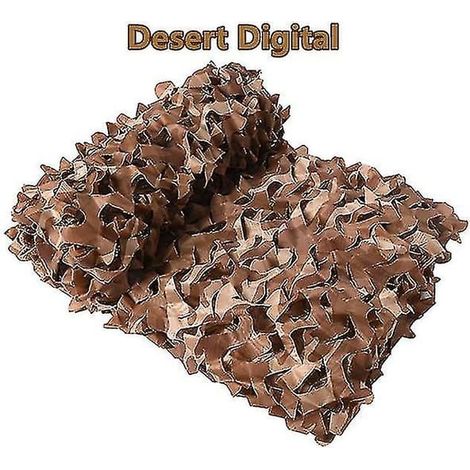 Filet de camouflage renforcé 3x5m, 3x8m, 3x10m, 4x5m pour piscine, plage et jardin. 7 couleurs camouflage désert. - camouflage désertique - 3x4m - couleur, taille (1/5)