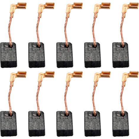 Lot de 10 balais de charbon 6×9×13 mm – Compatibles avec moteurs électriques d'outils (perceuses, meuleuses, etc.) (1/5)