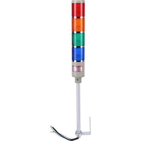 Lampe de signalisation industrielle clignotante rouge, verte, jaune et bleue, 110 V