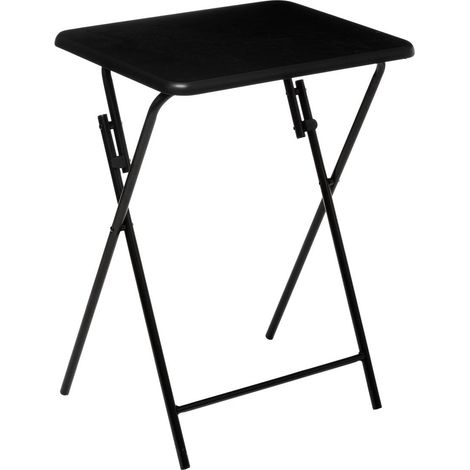 5Five Simply Smart – Table pliante métal noir 48x38 cm – Hauteur 64 cm – Usage intérieur – Facile à ranger et déplacer – Pour petits espaces (1/5)