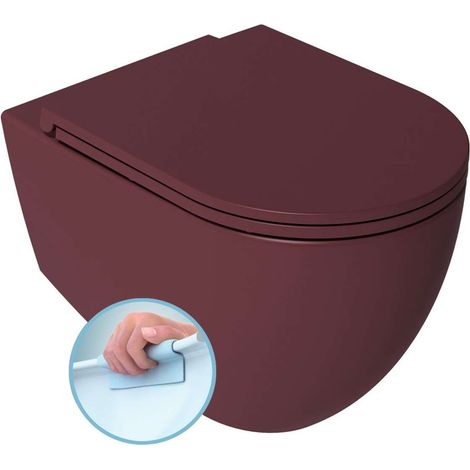 Sapho Isvea Infinity - Hängendes WC, Rimless, maroonrot 10NF02005-2R (1/5)