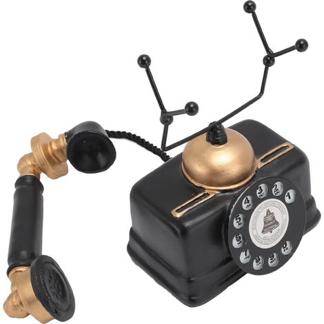 Retro-Telefon-Ornament, Vintage-Telefon mit Knöpfen und Schnur, detailgetreue Dekoration, exquisites altes Telefonmodell für Cafés und Galerien (1/5)