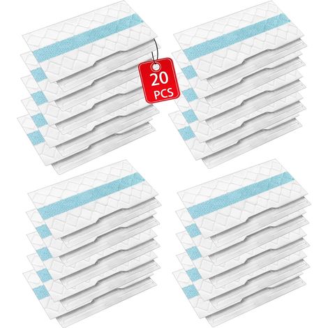 20 recambios de almohadillas para mopa compatibles con Shark VacMop, almohadillas para mopa Shark Vac VM252 VM251 VM200 VM200C VM190 VM252C QM250 VM250 VC205 (1/5)